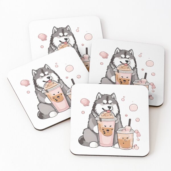 Item preview, Alaskan Malamute and Bubble Tea  designed and sold by GoodyPaws.