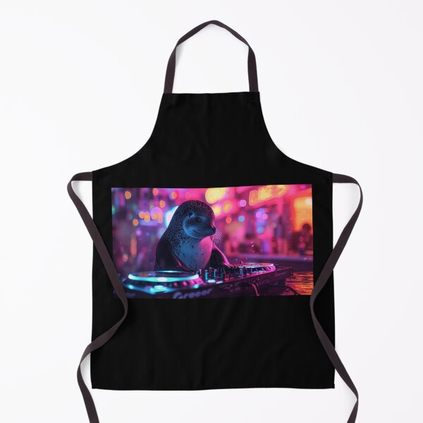 Item preview, Seal DJ Spinning Tracks Under Neon Lights designed and sold by palmyst.