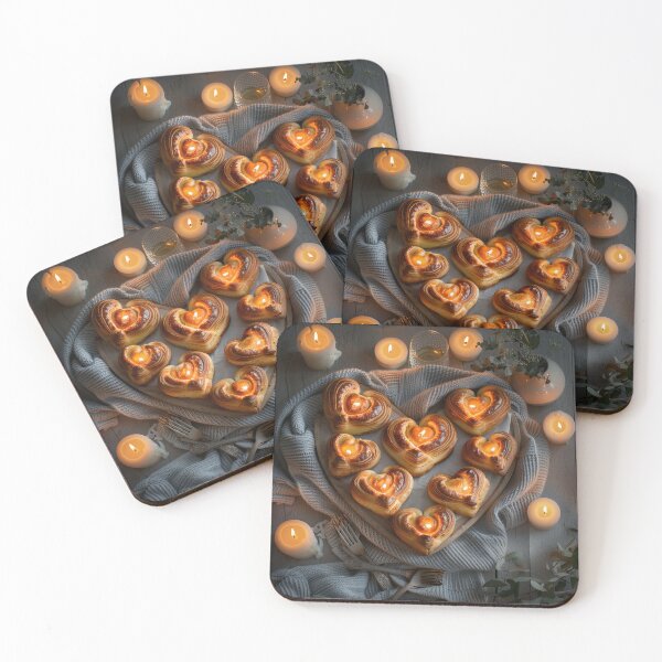 Item preview, Heart-Shaped Danish Pastries by Candlelight designed and sold by palmyst.