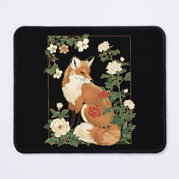 Item preview, Japanese Red Fox With Flowers,Floral Fox designed and sold by xiao xuans.