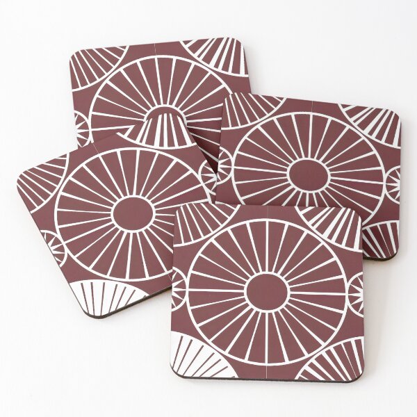 Item preview, Majestic Maroon Spanish Tile Art designed and sold by VoyteksDesigns.