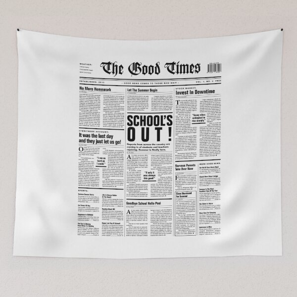 Item preview, Last Day Of School Newspaper Funny School's Out Summer Break designed and sold by GrandeDuc.