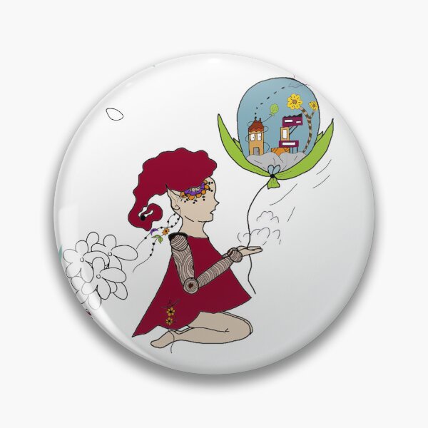 Item preview, Floral card with a creative and dreamy elf designed and sold by Lubilul-.
