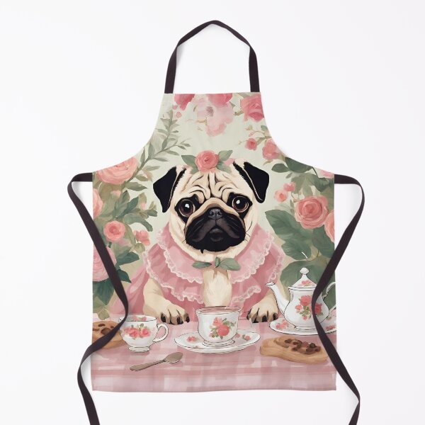 Item preview, Tea party Pug designed and sold by Yulacreative.