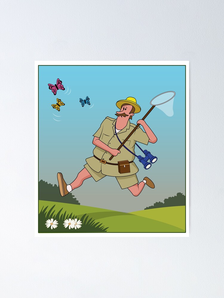 Butterfly Catcher Poster for Sale by James McLean