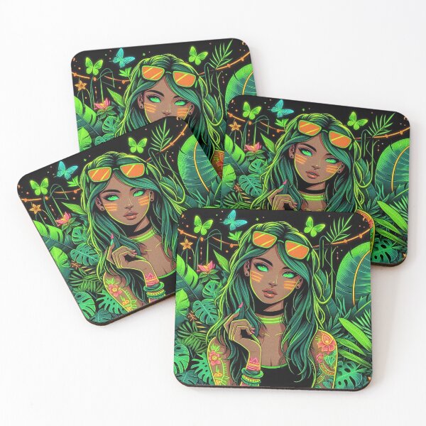 Item preview, Neon girl in Jungle designed and sold by TRWISHOP.