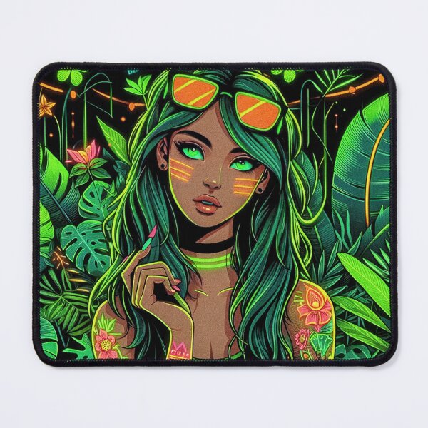 Item preview, Neon girl in Jungle designed and sold by TRWISHOP.
