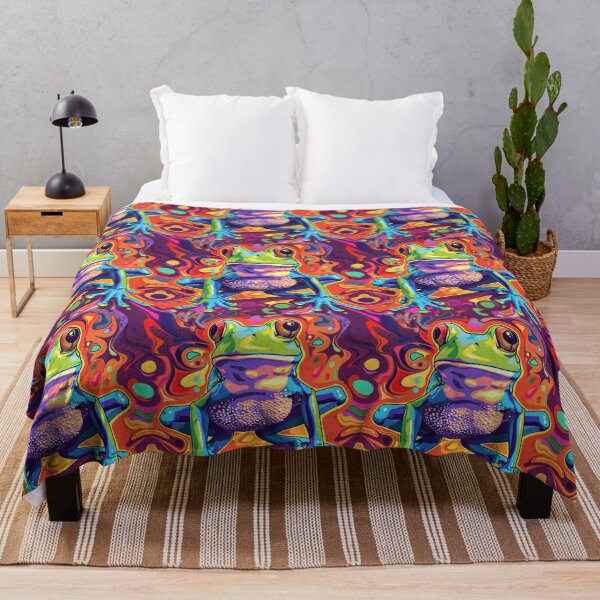 Item preview, Vibrant Psychedelic Frog in a Swirling Color Vortex designed and sold by PICbyFemke.