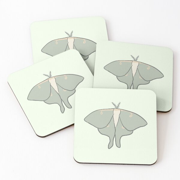 Item preview, Green moth art designed and sold by Mayarart.