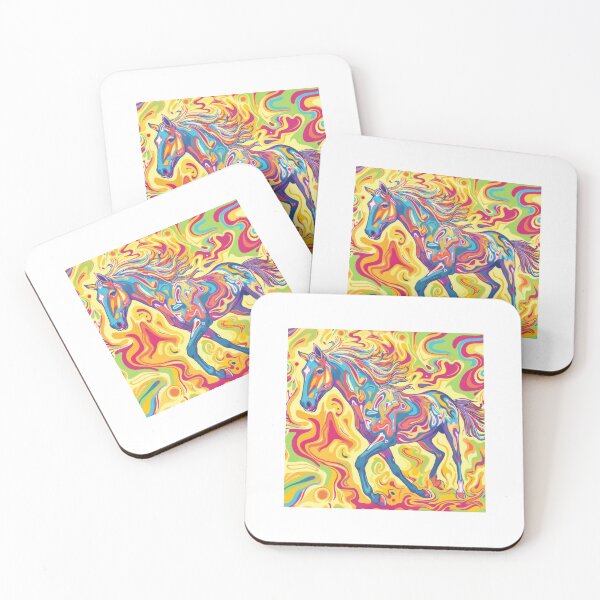 Item preview, Psychedelic Swirl Horse in Vibrant Motion designed and sold by PICbyFemke.