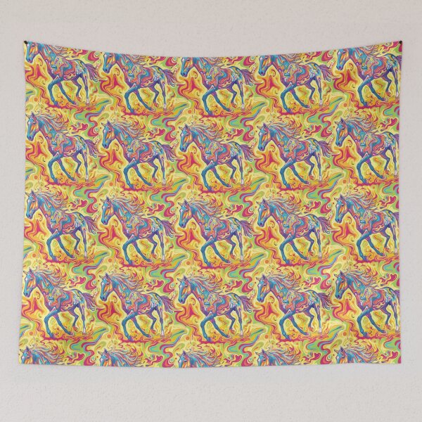 Item preview, Psychedelic Swirl Horse in Vibrant Motion designed and sold by PICbyFemke.