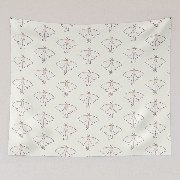 Item preview, White moth art designed and sold by Mayarart.