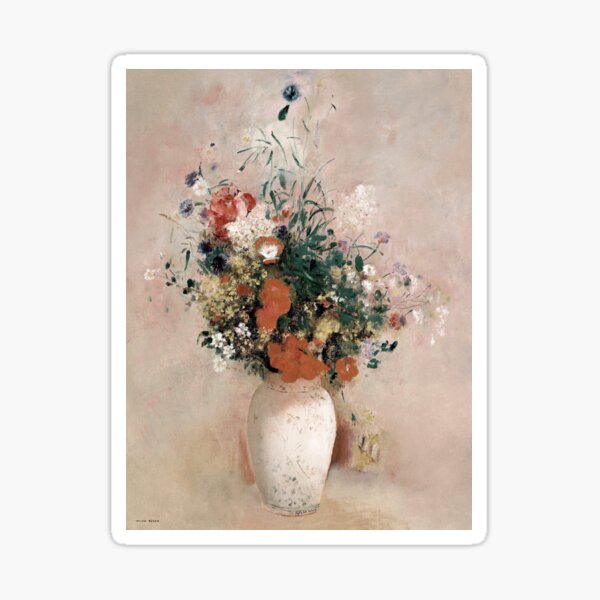 Flowers and Butterflies Vintage Still Life | P379 Sticker