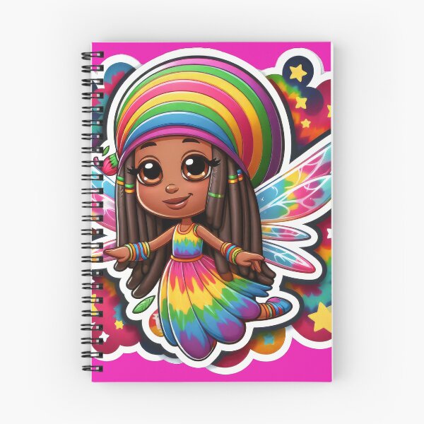 Item preview, Rasta Fairy, Cute Little Girl, Black Girl Cartoon, Reggae Mama. Gift for Child, Rainbow Tie Dye, Rastafaryan designed and sold by Anticulture.