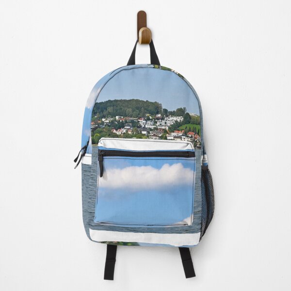 Item preview, Lake Traun Traunsee and houses on hills in Gmunden Upper Austria designed and sold by goceris.