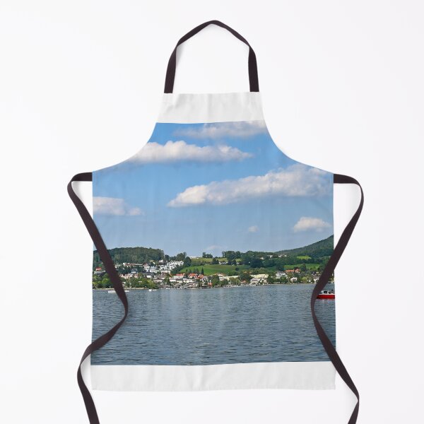 Item preview, Lake Traun Traunsee and houses on hills in Gmunden Upper Austria designed and sold by goceris.