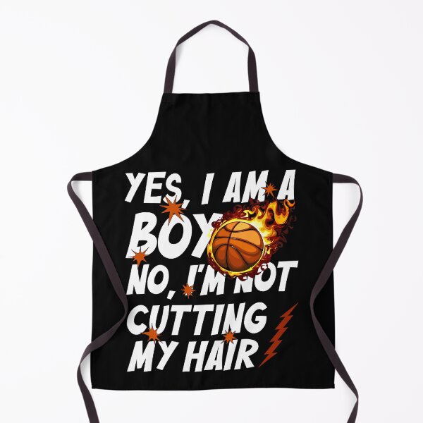Item preview, Funny Yes, I Am a Boy No, I'm Not Cutting My Hair Basketball designed and sold by GIFTAWINE.