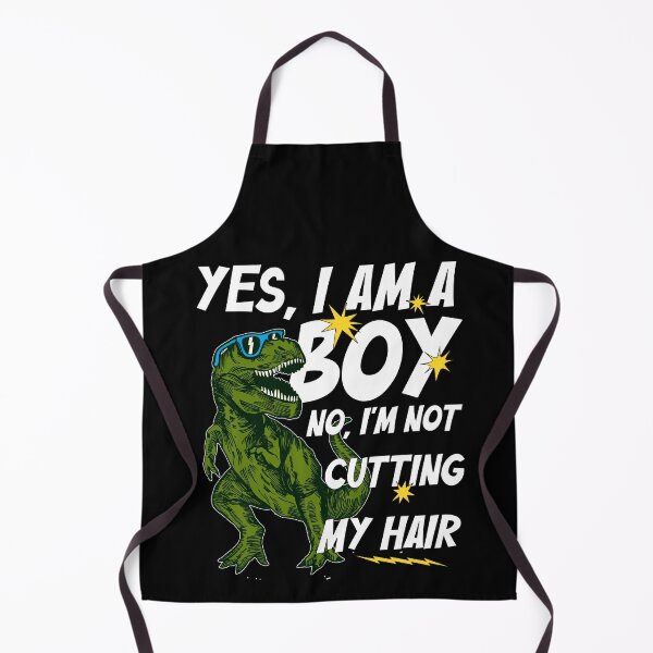 Item preview, Funny Yes, I Am a Boy No, I'm Not Cutting My Hair Dinosaur designed and sold by GIFTAWINE.