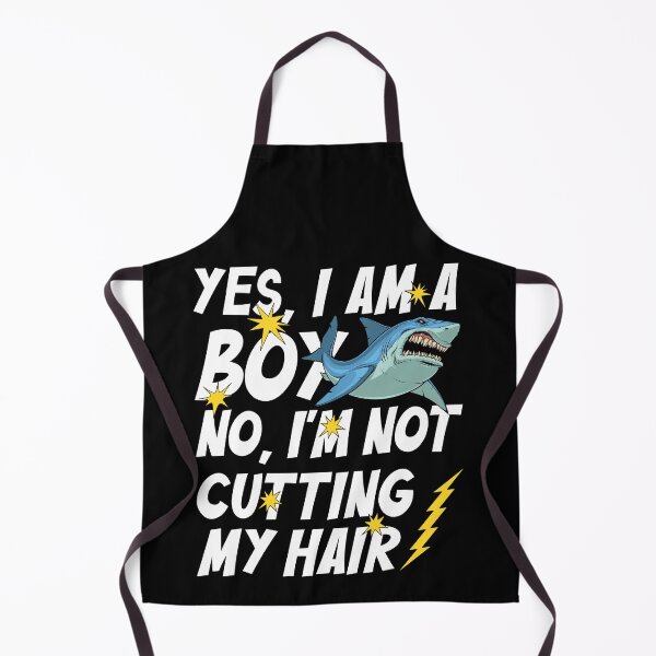 Item preview, Funny Yes, I Am a Boy No, I'm Not Cutting My Hair Shark designed and sold by GIFTAWINE.