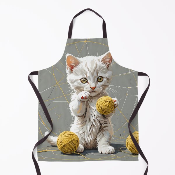 Item preview, A yellow white kitten playing with a ball of yarn designed and sold by EdwardBratton.