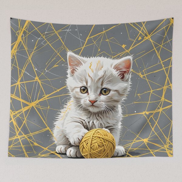 Item preview, A cute yellow white kitten designed and sold by EdwardBratton.