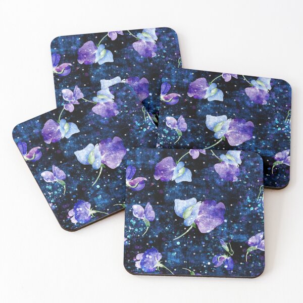 Item preview, Pea flower on black designed and sold by Elena Ivan - Papadopoulou.