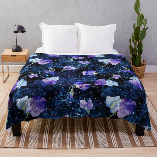Item preview, Pea flower on black designed and sold by Elena Ivan - Papadopoulou.
