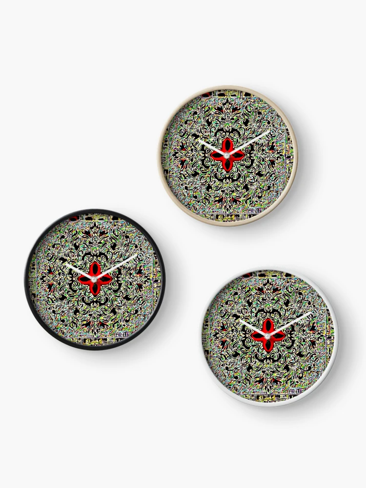 Thumbnail 3 of 4, Clock, Pattern Square designed and sold by Cabsink.