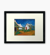 Three white cottages in Saintes-Maries by Van Gogh Framed Print