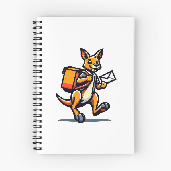 Item preview, Fast Delivery Kangaroo - Energetic Kangaroo Mail Carrier Cartoon designed and sold by Akioos.