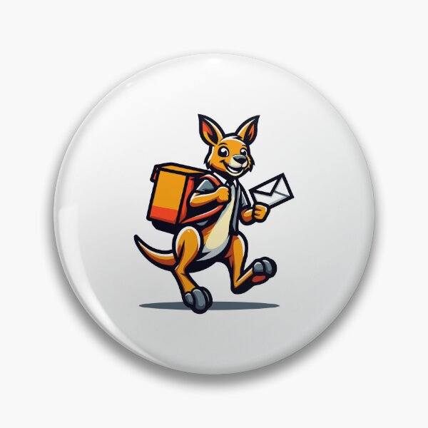 Item preview, Fast Delivery Kangaroo - Energetic Kangaroo Mail Carrier Cartoon designed and sold by Akioos.