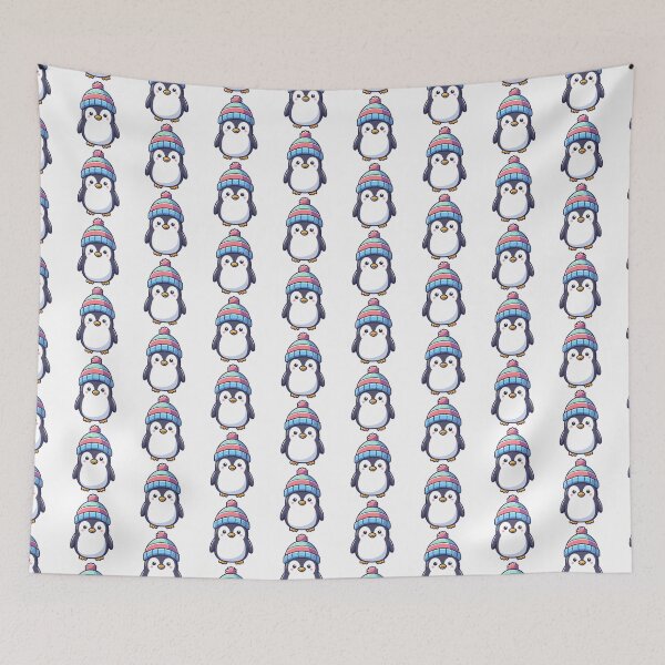 Item preview, Winter Wonderland Penguin in a Colorful Beanie designed and sold by Akioos.