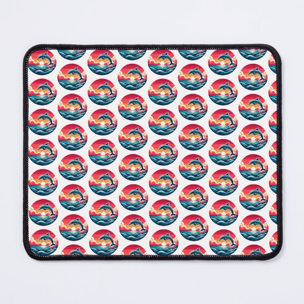 Item preview, Sunset Surf Dolphin - Vibrant Dolphin Leaping at Sunset designed and sold by Akioos.