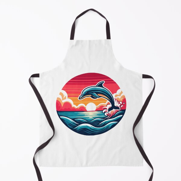 Item preview, Sunset Surf Dolphin - Vibrant Dolphin Leaping at Sunset designed and sold by Akioos.