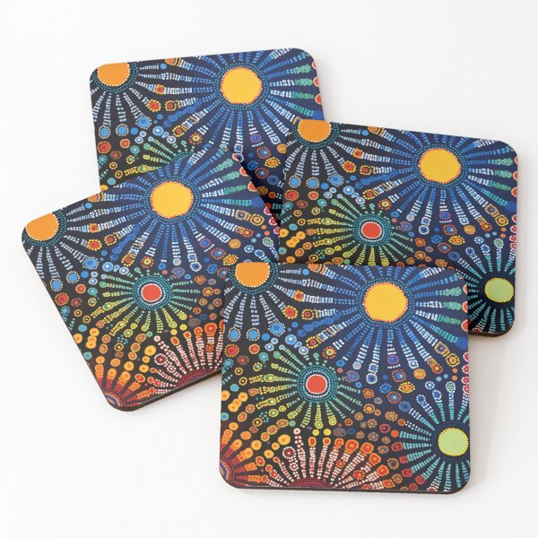 Item preview, Aboriginal Inspired Dot Art - Tribal Flowers designed and sold by GrinGalore.