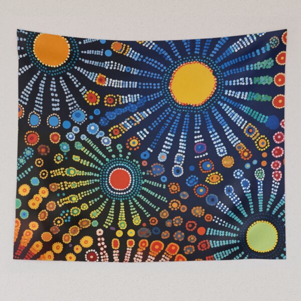 Item preview, Aboriginal Inspired Dot Art - Tribal Flowers designed and sold by GrinGalore.
