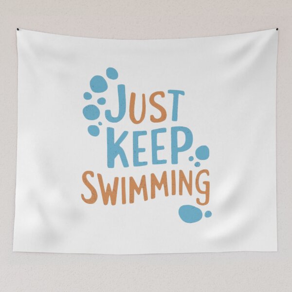 Item preview, Swimmer Quote : Just keep swimming, designed and sold by venavar.