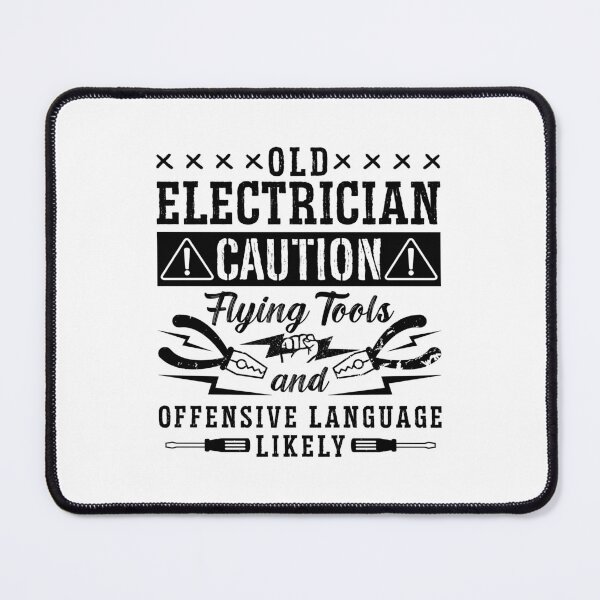 Item preview, Old Electrician Caution Repair Worker Electrician designed and sold by tshirtconcepts.