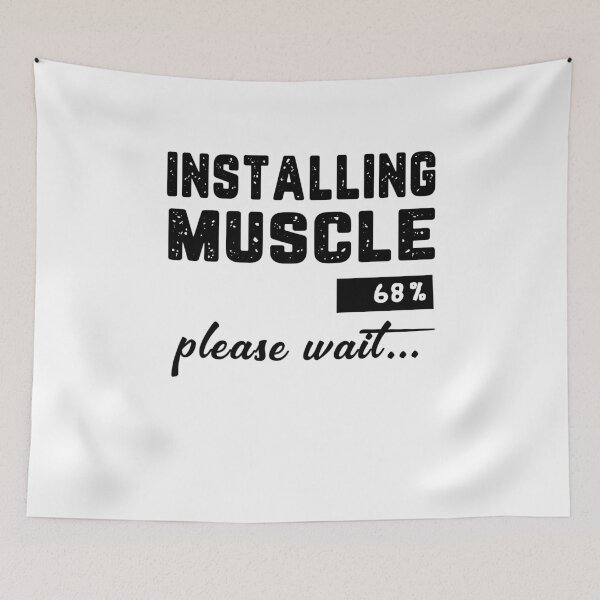 Item preview, Installing Muscles Please Wait. Funny women's workout tank top. Burnout tank. Gym shirt. Lifting Shirt. Workout clothing. Fitness apparel designed and sold by Noussairox.