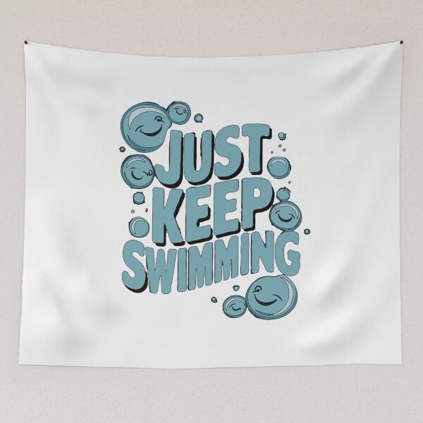 Item preview, Swimmer Quote : Just keep swimming, designed and sold by venavar.