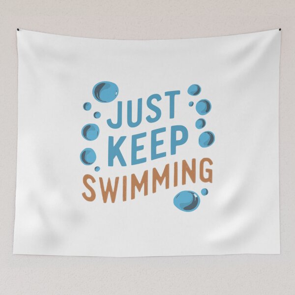 Item preview, Swimmer Quote : Just keep swimming, designed and sold by venavar.