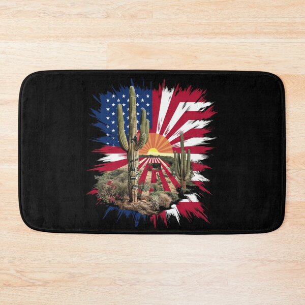 Item preview, Arizona Pride - Vintage American Flag & Cactus Design  designed and sold by HOMEDESIGNPRINT.