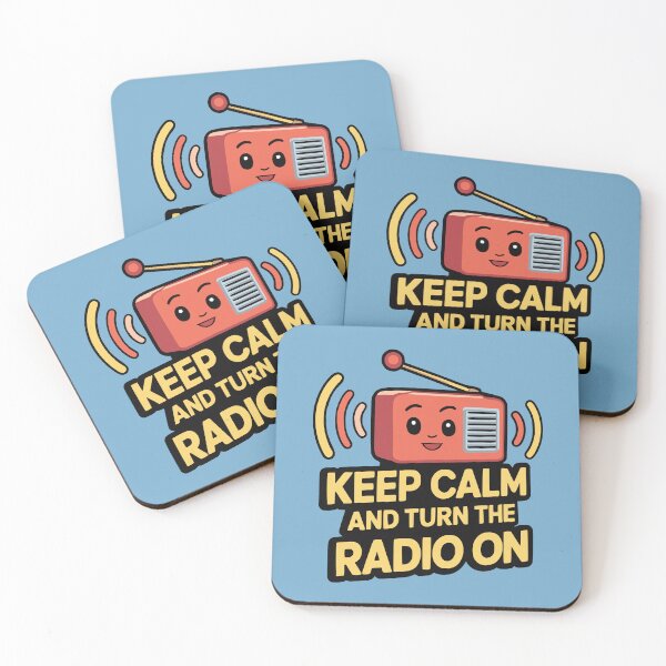 Item preview, Keep Calm And Turn The Radio On Cute Mascot designed and sold by NosandEdgy.