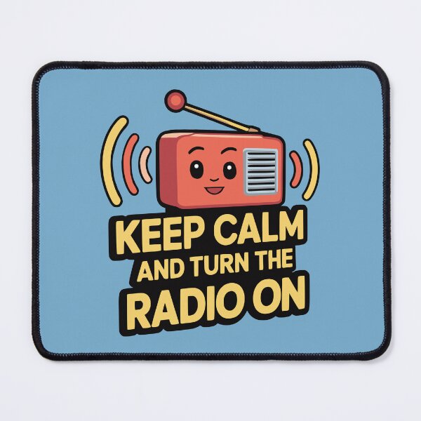 Item preview, Keep Calm And Turn The Radio On Cute Mascot designed and sold by NosandEdgy.