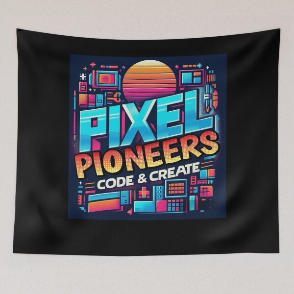 Item preview, Retro Pixel Art Coding Tee Programmer Digital Artist Apparel designed and sold by BunBuntheDog-.