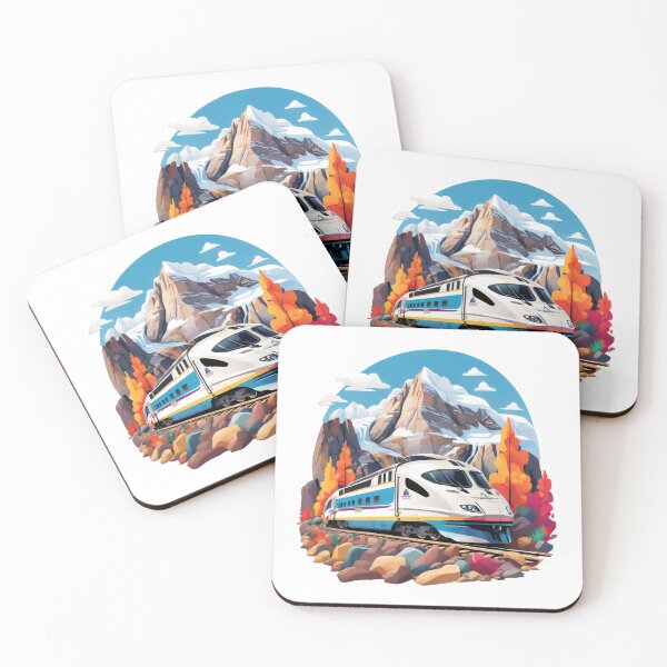 Item preview, Bullet Train Racing Through Mountainous Landscape - Modern Travel designed and sold by BNCH44.