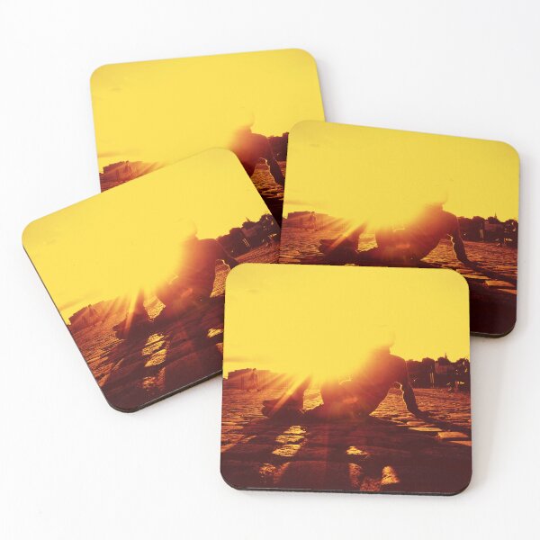 Item preview, Abstract photograph of neon yellow man against the light designed and sold by Carré Comme Orange.