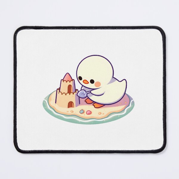 Item preview, Duck Building a Sandcastle designed and sold by UmbrellaStudio1.