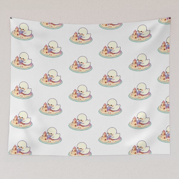 Item preview, Duck Building a Sandcastle designed and sold by UmbrellaStudio1.