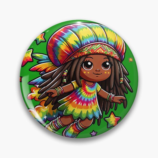 Item preview, Rasta Fairy, Cute Little Girl, Black Girl Cartoon, Reggae, Dreadlock designed and sold by Anticulture.